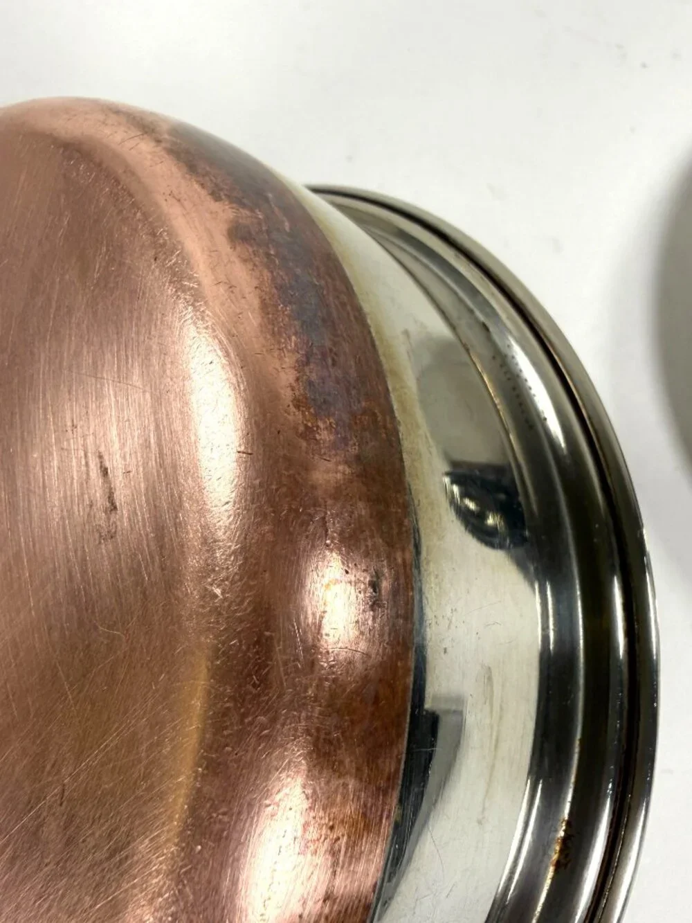Revere Ware 1 Qt Copper Bottom Saucepan & Lid Clinton IL USA Vintage Stainless S